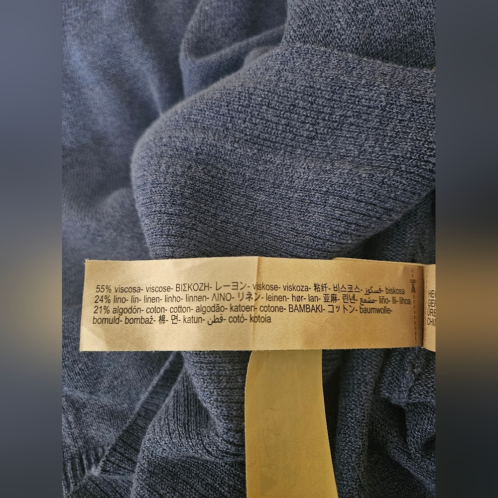 NWOT Massimo Dutti Long Knit Blue Cardigan - Picture 15 of 16